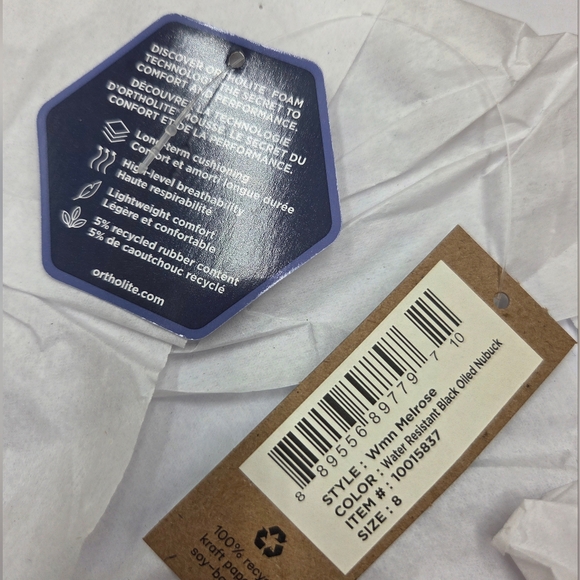 Toms Wedge Boot Melrose Black Water Resistant Lace Up Womens Size 8 New With Box - Picture 13 of 16